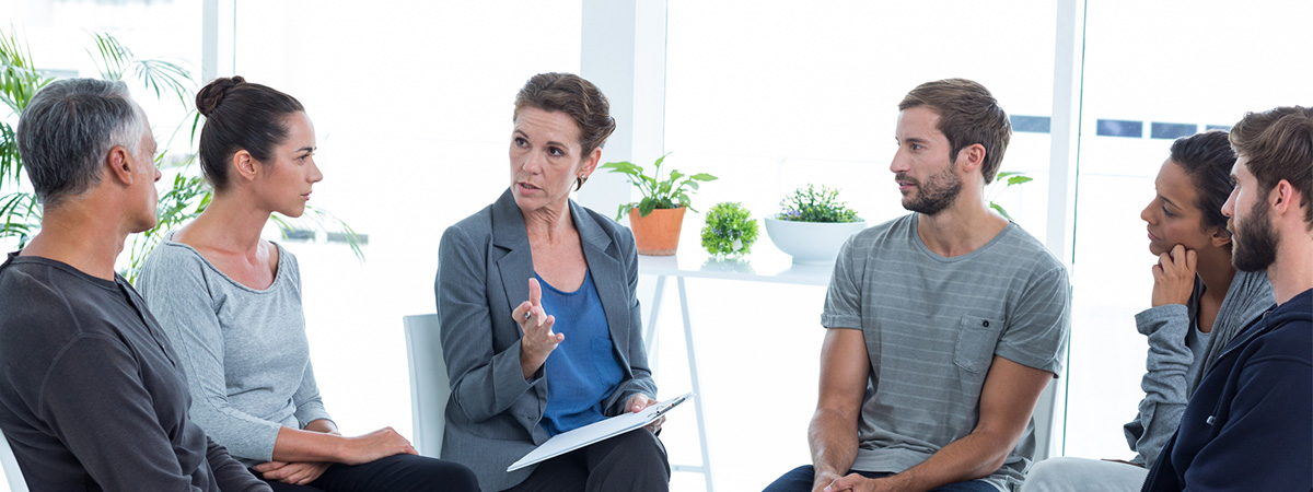 Admissions counselor going over the levels of care for addiction in 