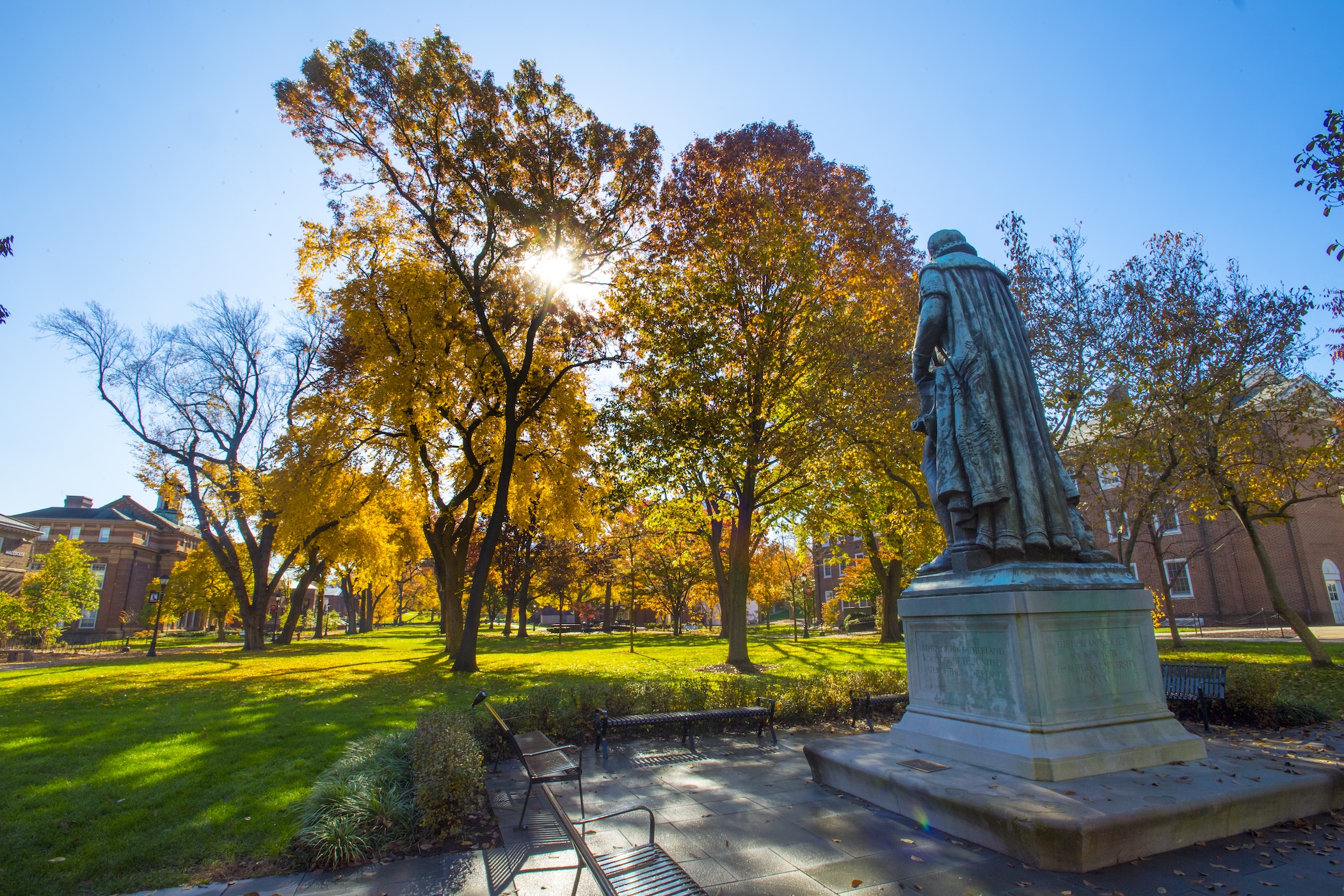 People walking around on Rutgers Day on the New Brunswick campus