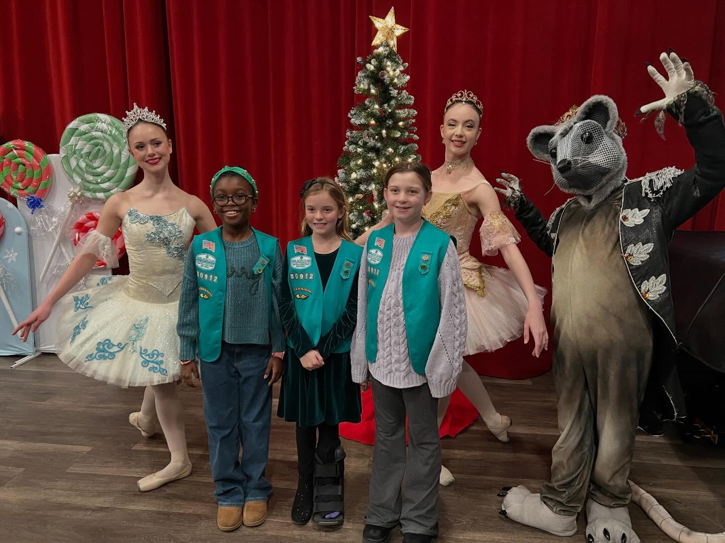 May be an image of dancing, costume and text