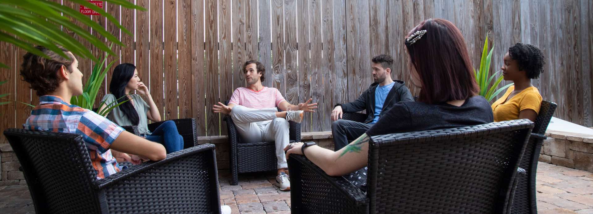 Group therapy at Evolve Recovery Center Orlando