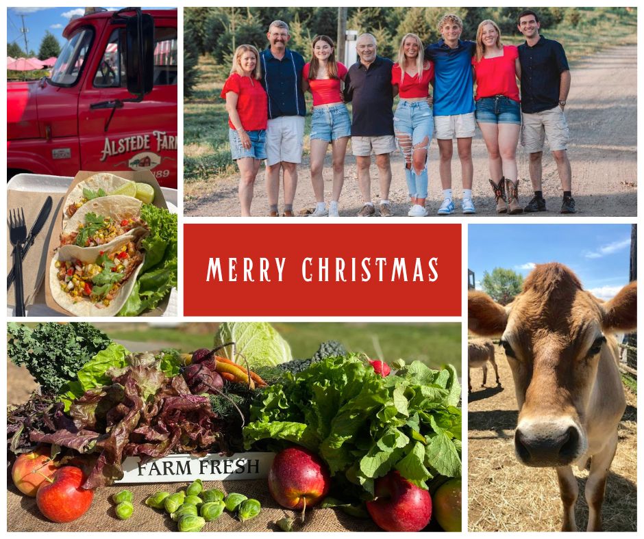 Photo by Alstede Farms on December 25, 2025. May be an image of text that says '種 AL LSTEDE ALSTEDEFAR FARI MERRY CHRISTMAS FARM FARMFRES FRES'.