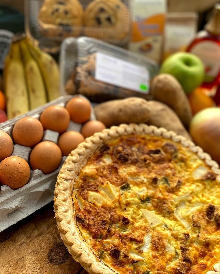 Photo by Alstede Farms on December 23, 2025. May be an image of pie, egg, hand pie and text.