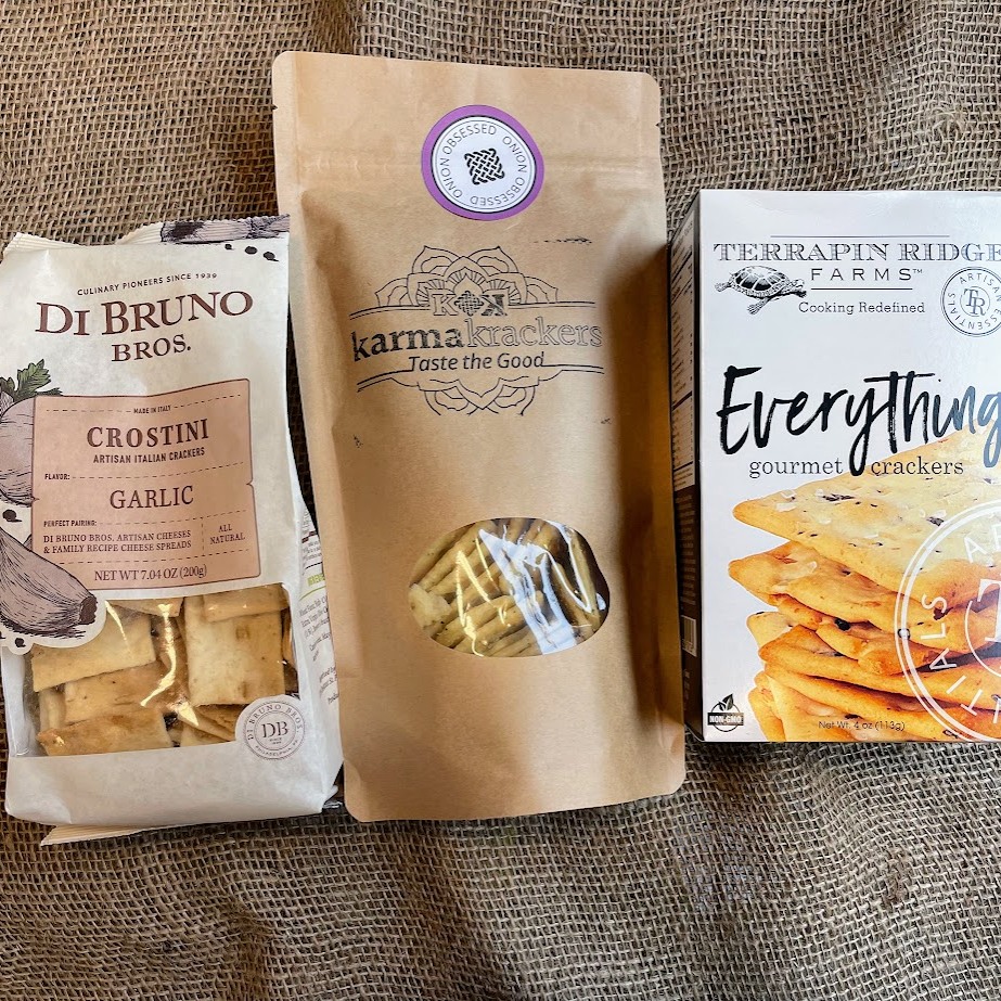 Photo by Alstede Farms on December 29, 2025. May be an image of breadstick, crackers and text.