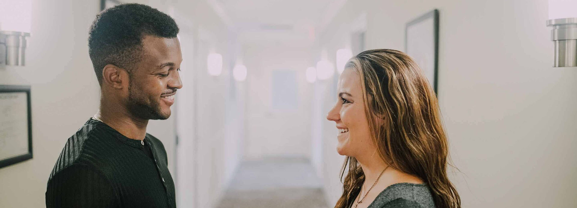 A couple having a heart to heart discussion in 