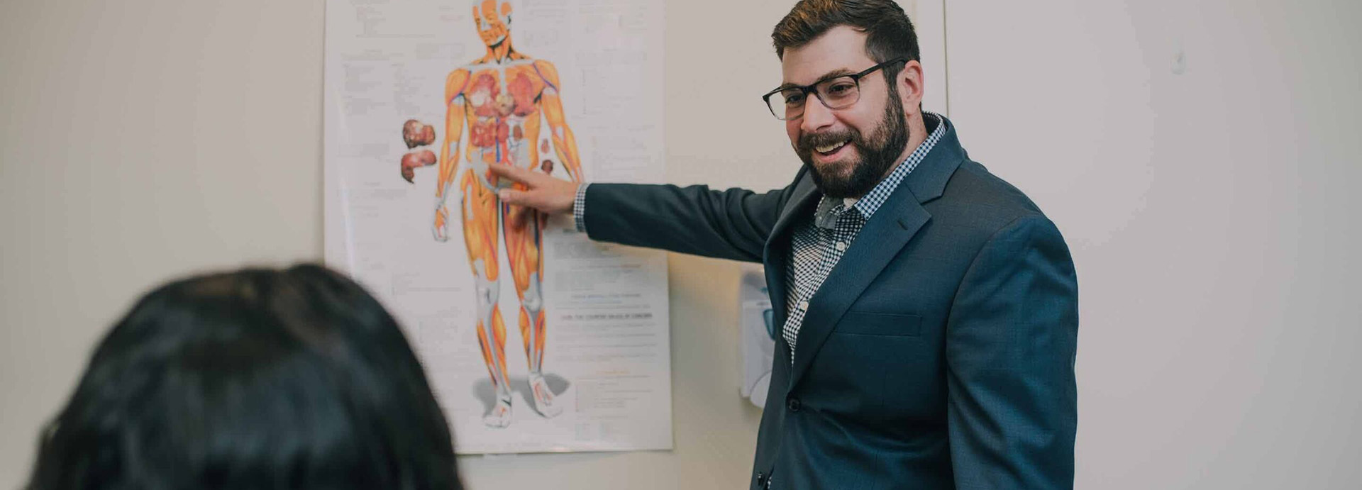 A medical professional sharing information about their Partial Hospitalization Program  