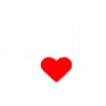 Hand with a heart icon