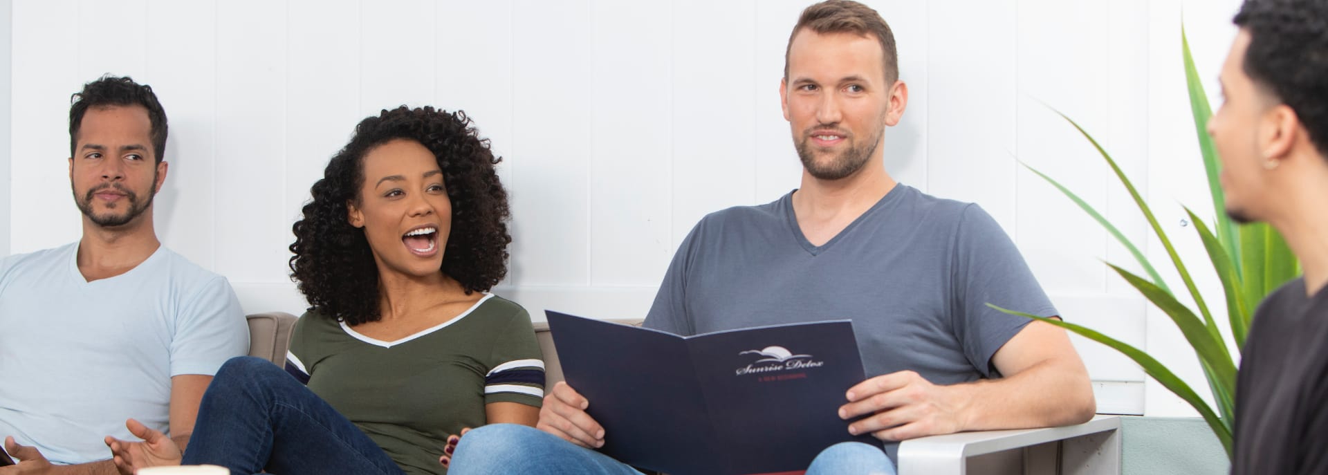 People talking hot topics and news at Sunrise